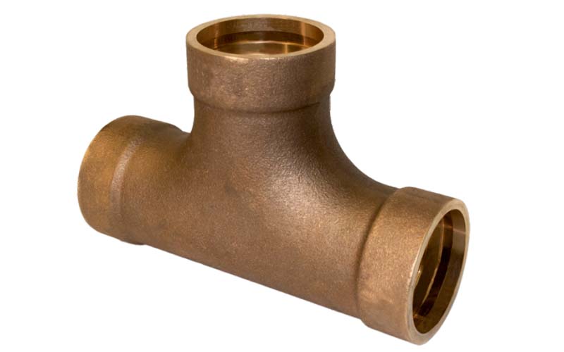 Silver Braze Long Turn Double Sweep Tee | MIL-F-1183 Bronze Fittings Manufacturer